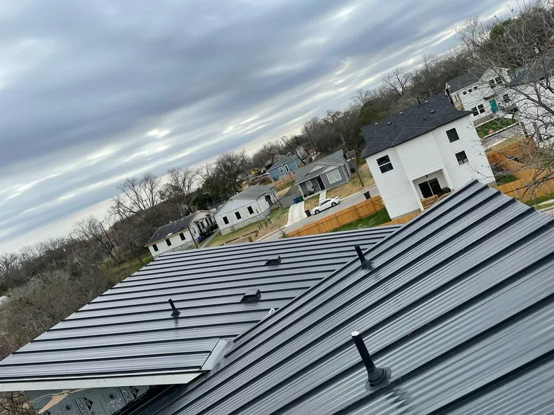 Standing seam metal roof panels with vents for Skylight Repair in Polson